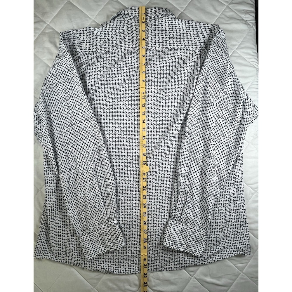 Rodd & Gunn Mens 2XL Sports Fit Cotton Button Down Shirt White Blue Print - Picture 8 of 10